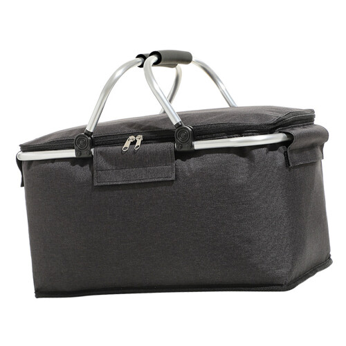 Faltbarer isolierter Picknickkorb, schwarz, 700 g
