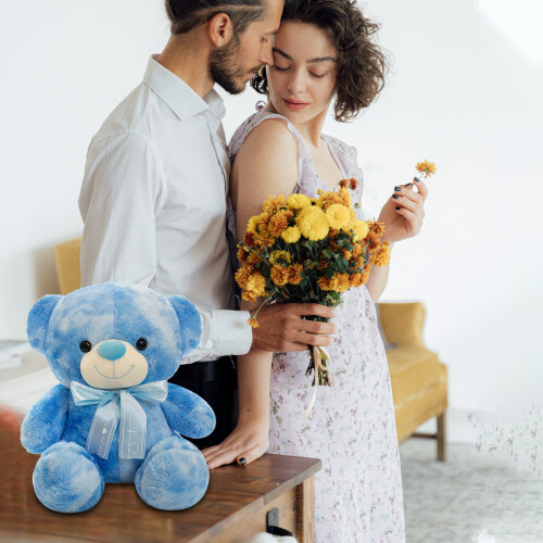 Valentine's Day Plush Hugging Bear with Rose 2