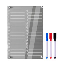 Clear Magnetic To Do List Board with Dry Erases Surfaces and