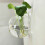 Väggmonterad glasvas halvrund transparent 10/12/15 cm 1