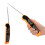 Waterproof Meat Thermometer Orange Magnetic Hook LCD 5