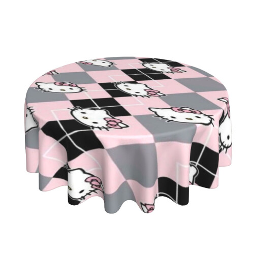 Hello Kitty Round Tablecloth 60 in, Polyester 1
