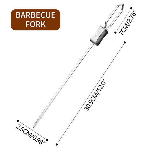 Grillspieße aus Edelstahl mit Stopfer, 6er-Pack 2