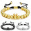 Crown King charm bracelet gold 8mm beads 3