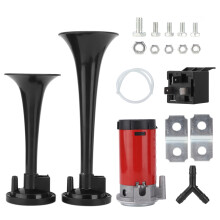 130dB Black Dual Trumpet 12V Loud Horn