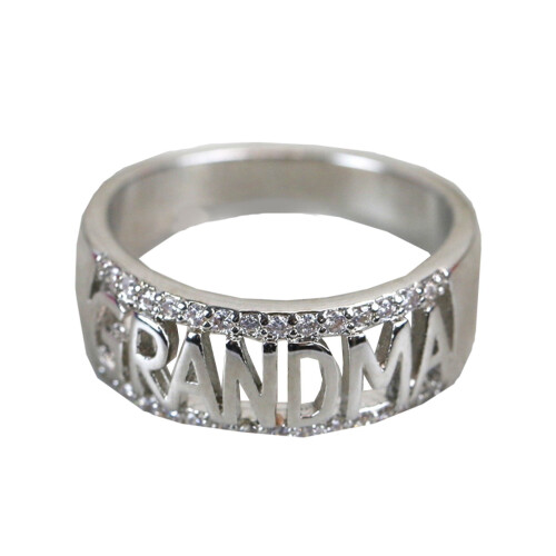 Damen-Strass-Buchstabenring Größe 5 1