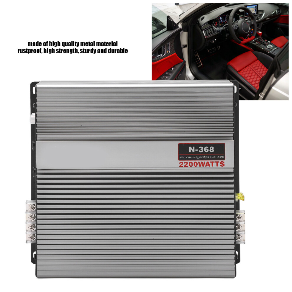 2200W 12V Car Subwoofer Amplifier Silver 7806371651529