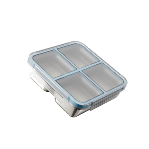 Premium 304 Nonrust Steel Food Storage Container Divided-Blue