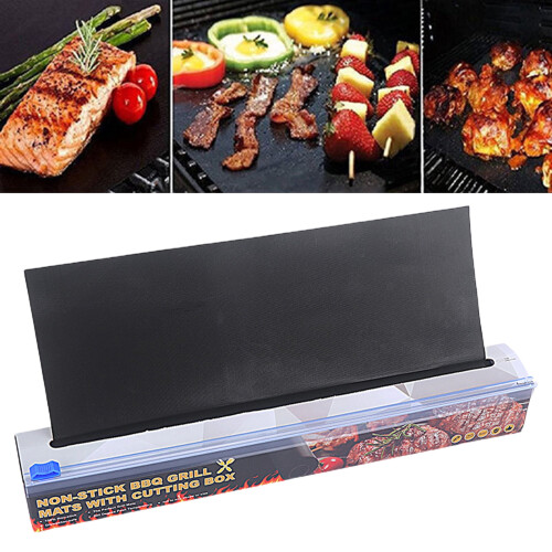 Tapete antiaderente para churrasco, próprio para alimentos, resistente a altas temperaturas, 30x40 cm (12x16 polegadas) 1