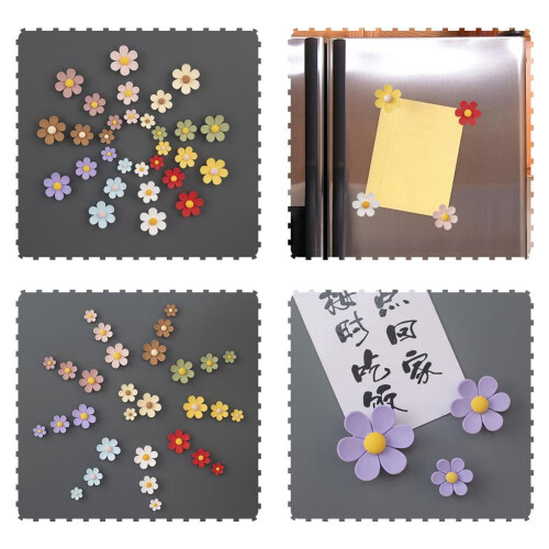 Flower Fridge Magnets 3D Strong 12pcs 1
