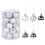 Christmas Ornaments Balls Silver 4cm 34pcs 2