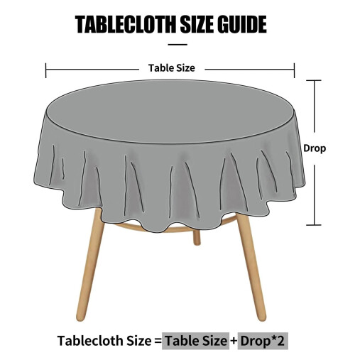 Tablecloth Vinyl Round Heavy Duty Wipeable Floral Brown 2