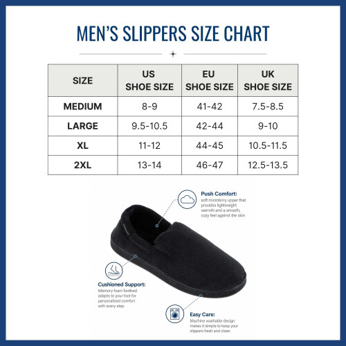 Isotoner Men's Microterry Jake Closed-Back Slippers 2