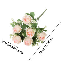 Artificial Roses Flowers Silk Bouquet for Home Office Parties Table Centerpieces Bridal Wedding Decoration
