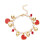 Women's Adjustable Pearl Beaded Bracelet with 3D Strawberry 1