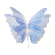 Butterfly Mesh Flower Window Decoration – Colorful Wedding/Party Decor, Outdoor Garden Accent, DIY Festive Background
