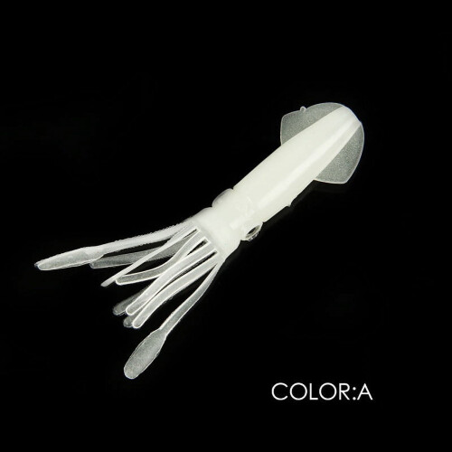 Conjunto de 2 iscas artificiais de lula fluorescentes para água doce e salgada.