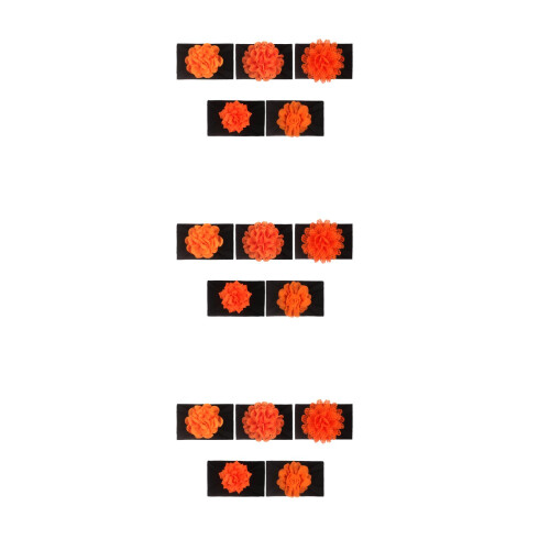 15Pièces Bandeaux Élastique Coton Orange Décor Halloween 1