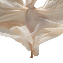 Women 2 Layers Chiffon Lyrical Dance Long Skirt for Latin Ballet Performances
