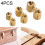 Brass Copper Concealed Barrel Hinge 4 Pack 2