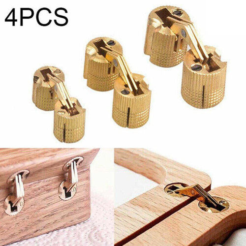 Brass Copper Concealed Barrel Hinge 4 Pack 1