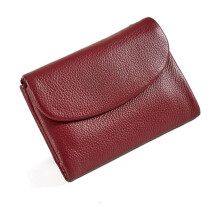 Unisex Pebble Leather Wallet – Short Genuine Leather Coin & Card Wallet, Portable Travel Organizer, Soft Mini Bag (11 Colors), Compatible with Daily