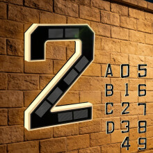 Solar-Powered Outdoor House Number Light Waterproof Modern