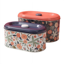 2pcs Metal Storage Box with Lid, Retro Tin Canister for Earrings, Crafts, Jewelry, Pills, Hooks & Small Items – Compatible with Home Use