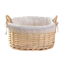 1Pcs Beige Desk Storage Organizer Woven Handmade Decoration Living Space