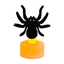 Halloween LED Flameless Candle Battery Operated Yellow Tea Light with Waterproof Base for Spooky Table Party Decor Indoor Outdoor Night Light