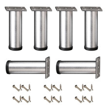 Aluminum Alloys Furniture Adjustable Sofa Bed Leg Table-Silver
