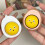 Realistic Eggs Shaped Keyring Pressable Button-spiced corned 7