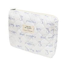 Cotton Quilted Travel Coquettes Aesthetic Floral Make-White M