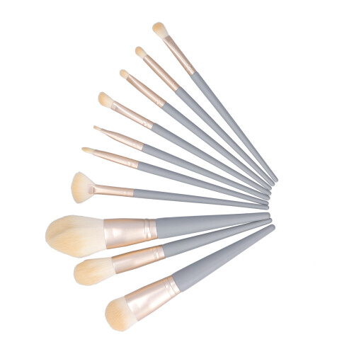 10 Stück Make-up Pinsel weich blau