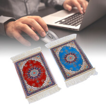 2 Stück Teppich-Mauspad persisch, rechteckig, rot-blau