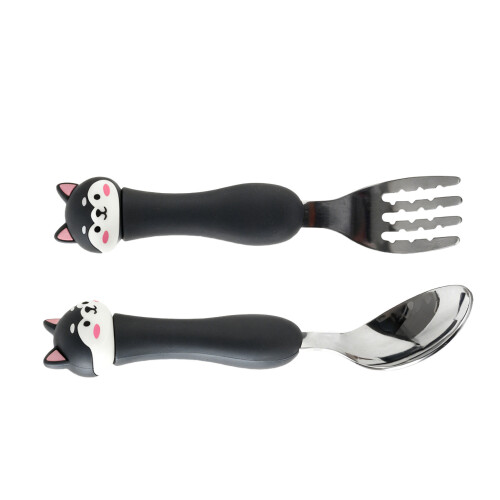 Baby Fork Spoon Set Plastic Handle