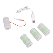 6V D-Batterie-Eliminierungs-Netzteiladapter-Weiß 1 Meter