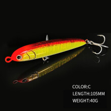 (C, 105MM/40G) Submersible Pencil Luya Bait 105MM/40G long-range tilt-mouth fishing bait, anchovy trembling, sinking Luya fake bait, bass 9221