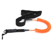 Orange Surf Leash TPU 10ft Spiral