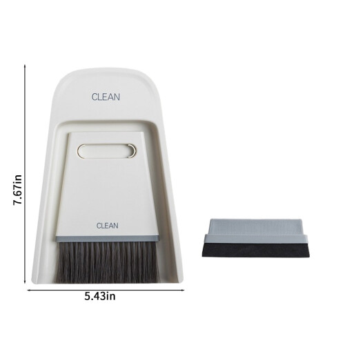 Set mini perie și făraș de curățat birou cu 2 perii 2