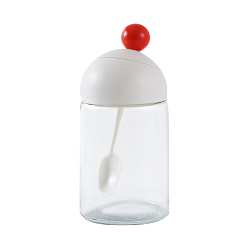 Lasinen maustepurkki integroidulla lusikkakannella, 250ml 1