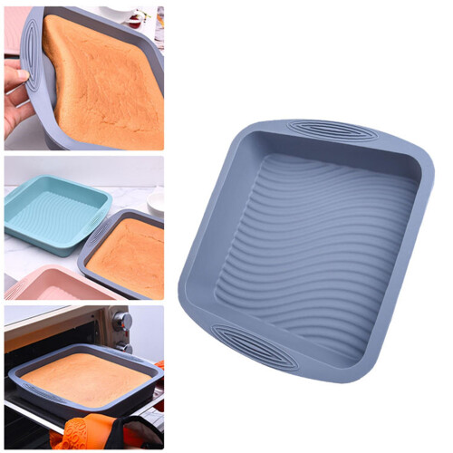 Forma quadrada de silicone antiaderente para bolo, 20x20 cm (8x8 polegadas) 1