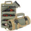 Black Portable Folding Tool Roll Bag with 6 Detachable Pockets for Hardware Storage 4