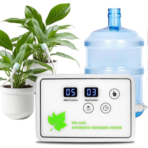 Automatic Watering System with Intelligent Timer, Self-Priming Pump, 2m Lift and Adjustable Drip Valves 1