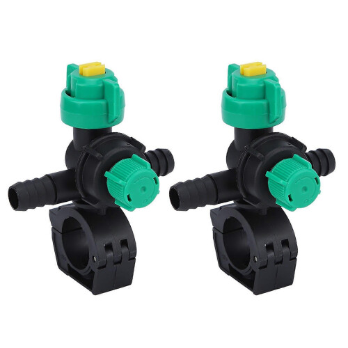 External Thread Fan Spray Nozzle, 2Pcs Agricultural Adjustable Flow Anti-Drip Sprayer 2