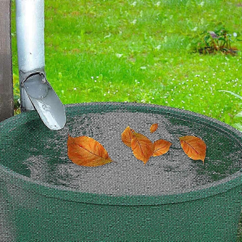 Black Mesh Rain Barrel Cover 80cm with Drawstring, 2-Pack Insect Screen for Water Collection 1
