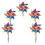 12 Pcs Reflective Wind Spinners for Garden, Sparkly Silver Lawn Decorations with Plastic Stakes 2