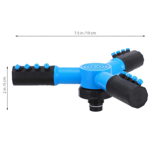 Automatic Rotating Sprinkler for Lawn Watering, Adjustable Irrigation Tool, ABS Plastic, Blue 1