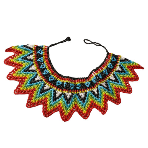 Bold And Vibrant Multicolor Beaded Necklace With-Y0313 2
