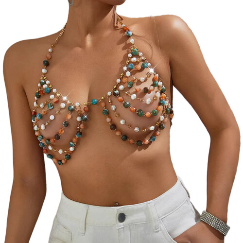 Stylish Bohemian Beaded Body Chain Statement Piece For Special